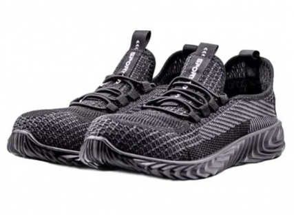 Кроссовки ПУ серые 3233 с защитн. подн.