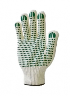 Перчатки х/б с ПВХ 10 кл. 5 нитей ГОСТ ручн.оверлок